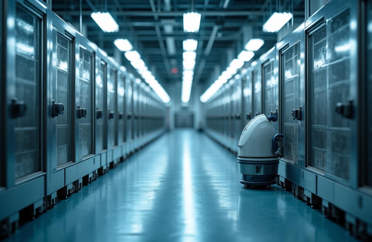 Impianto di allevamento industriale automatizzato di conigli