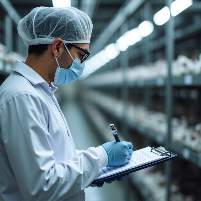 Audit di controllo qualità in allevamento