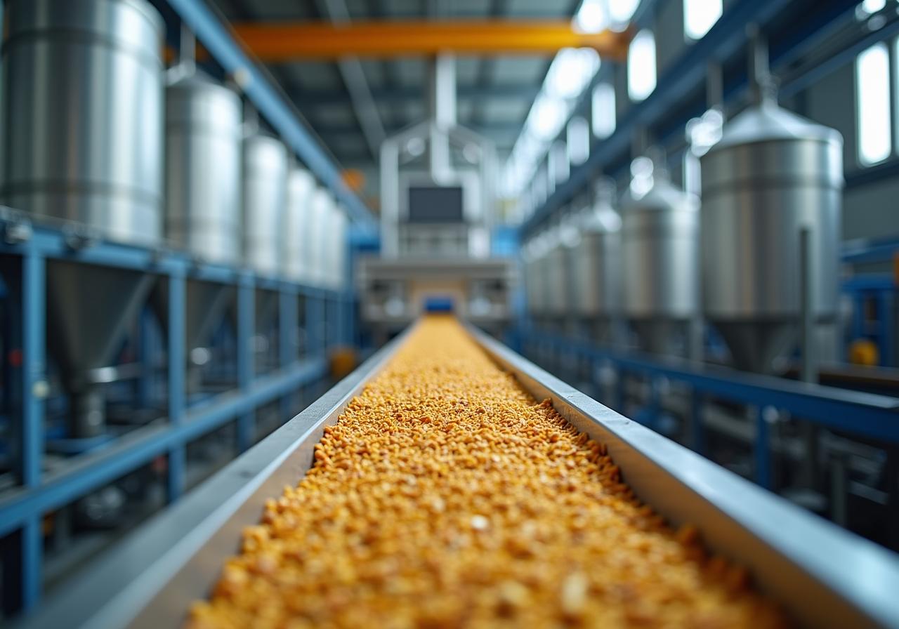 Produzione industriale di mangimi per conigli